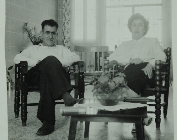 Assad Saba Halaby & Foutounie Abdelnour Atallah (Samia Halaby’s parents), Beirut, 1949- 50.