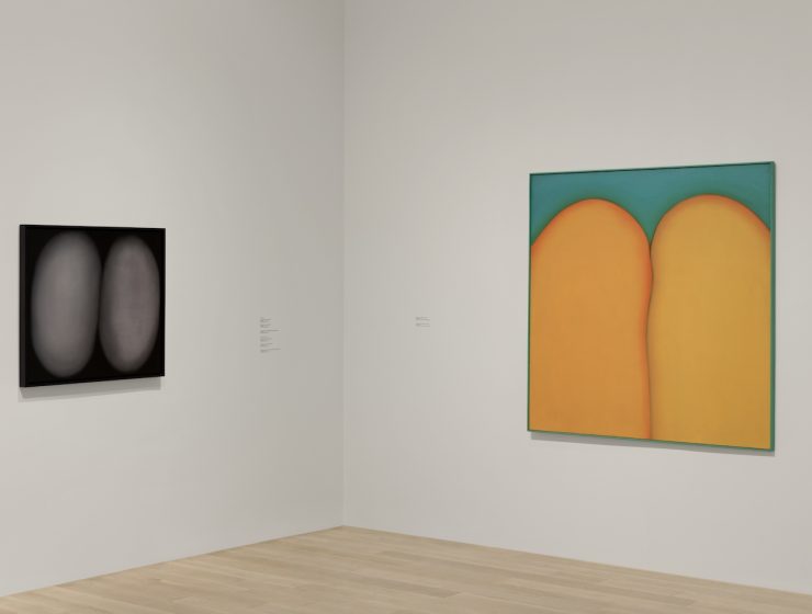Installation view, "Huguette Caland: Outside the Line" at the Institute of Contemporary Art, Miami. May 3 - Oct 6, 2024. Photography by Zachary Balber.