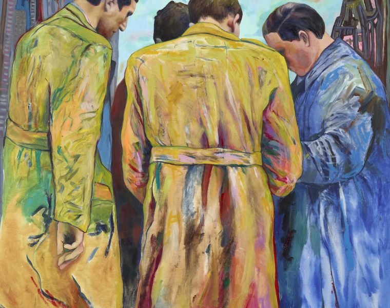 Yasmina Alexandra Nysten, The Coverts, 2023, Mixed media on canvas, 186 x 152 cm. Courtesy of the Dalloul Art Foundation.