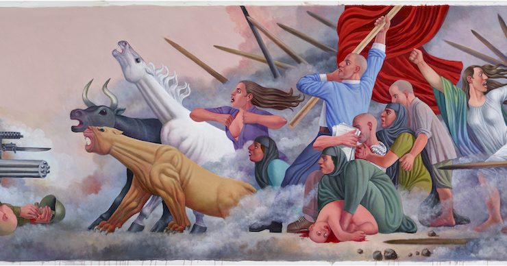 Faisel Laibi Sahi Uprising, 2016, courtesy of DAF, Beirut, 2025