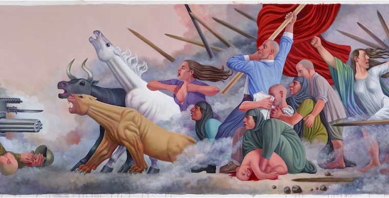 Faisel Laibi Sahi Uprising, 2016, courtesy of DAF, Beirut, 2025