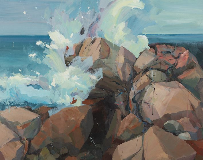 Ghada Zoghbi, Untitled 6 (Wild Mindscapes series), 2024, acrylic on canvas, 140x133cm