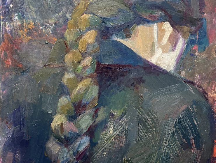 Yasmina Nysten, Jaddoulé (Braid), oil on canvas, 40x50cm, 2025