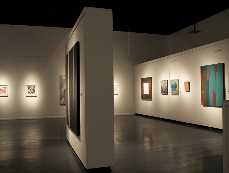 Samia Halaby: Five Decades of Painting and Innovation, Exhibition view, Ayyam Gallery, Dubai, 2014.