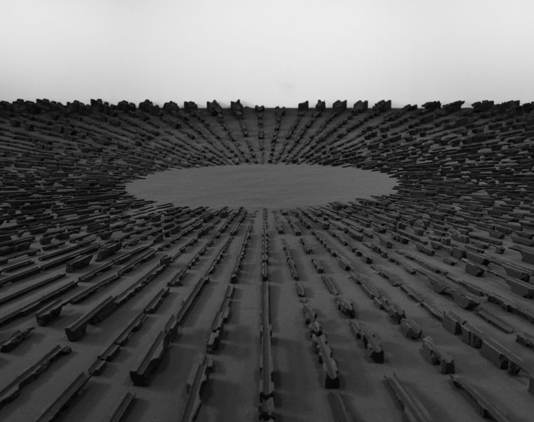 The Ground Day Breaks, 2024. Reclaimed sand, resin. Photo ©️ Artur Weber and Federico Acciardi.