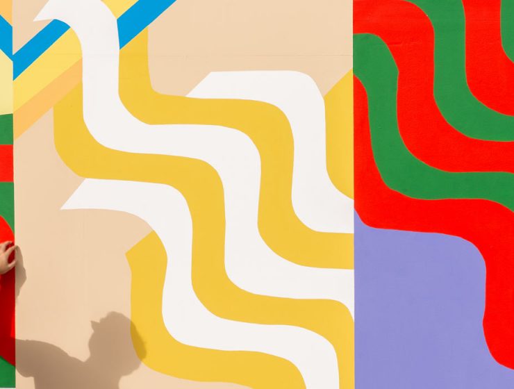 Mohamed Melehi inspired mural in Alserkal Avenue. Photography by Seeing Things, Courtesy Alserkal Avenue