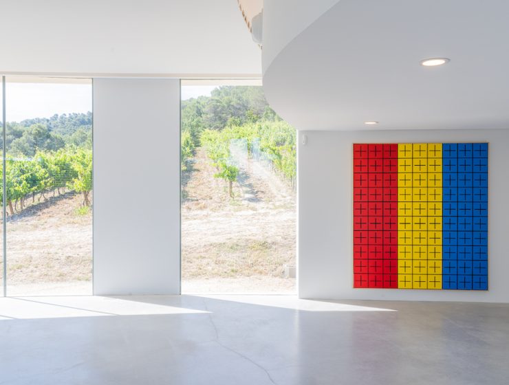 Installation view, Ding Yi: Prediction and Retrospection, Château La Coste, France, 2024. Photo: Fréderic Deladerriere