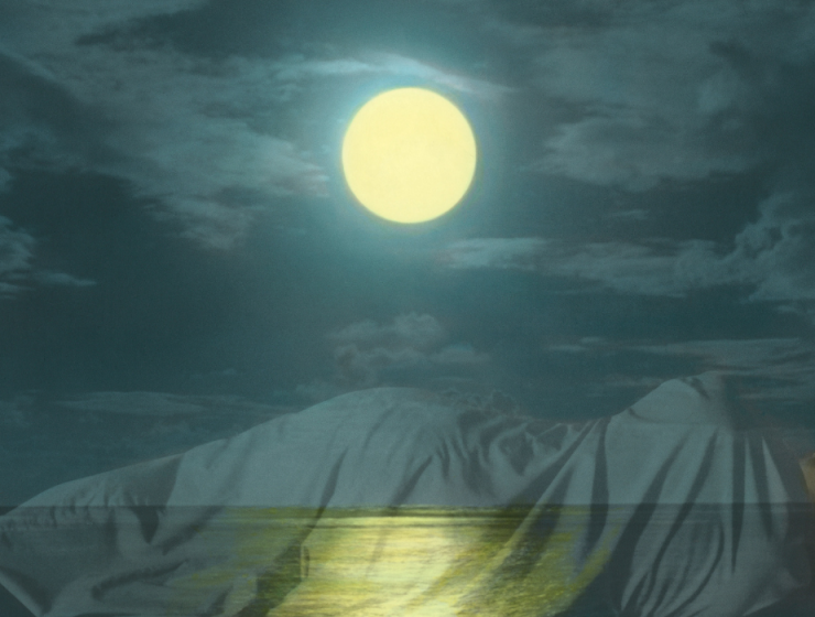 Youssef Nabil_Self-portrait with the Moonlight, 2021_2021_Hand Coloured Gelatin Silver Print_75 x 116 cm_Edition of 5