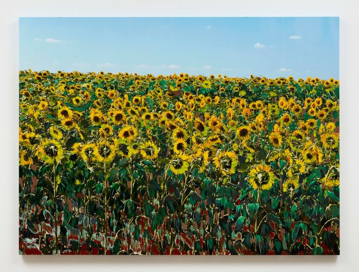 Ziad Antar, Kiev, 2024 acrylic on photography-printed canvas, 55 1/2 x 75 in, 141 x 190.5 cm