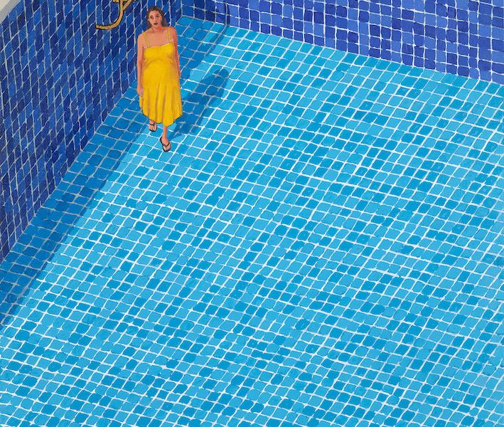 The Texture of Water, 2023, Acrylic and mixed media on canvas, 150 x 90 cm