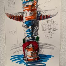 Totem Sketch inspired by Indian totems.