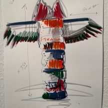 Totem Sketch inspired by Indian totems.