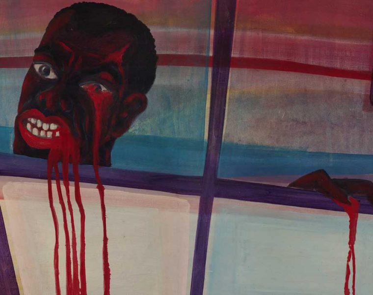 Aref El Rayess, Homage to Martin Luther King, 1968, Oil on canvas, 150 x 101 cm © Aref El Rayess