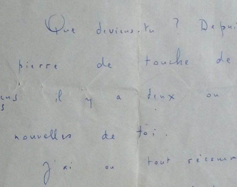 A letter from Georges Henein to Ramses published in Letters from the Past Issue