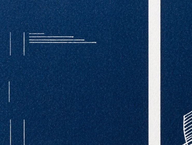 Seher Shah and Randhir Singh, Studies in Form, Flatlands Blueprints 8, 2018. Cyanotype prints on Arches Aquarelle Paper, 15 x 11 in. Courtesy the Artists and Green Art Gallery, Dubai