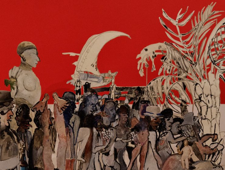 Anna Boghiguian, Promenade dans l’inconscient (A Walk in the Unconscious) 2016 Exhibition view Tate St Ives 2019. Courtesy the artist Photo: © Tate