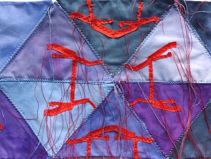 Chamber #2 / Miniature, 2019, Hand-dyed fabric, thread, 13 x 28 cm. Courtesy of the artist