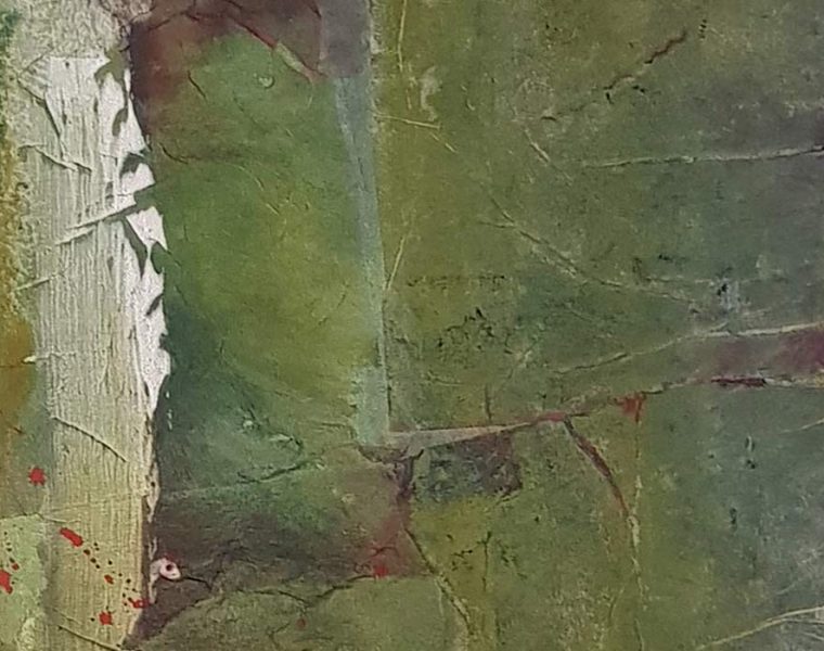 Najat Makki, Untitled. Mixed media on canvas. Courtesy of The Open Crate and The Villain Collection