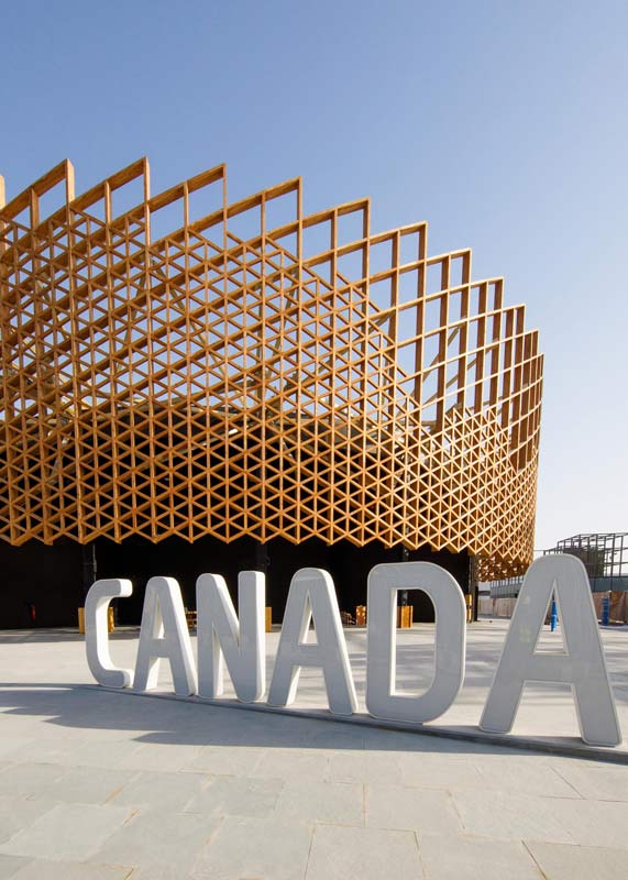 Exterior photograph of the Canada Pavilion sign, Expo 2020 Dubai. (Photo by Dany Eid/Expo 2020 Dubai)