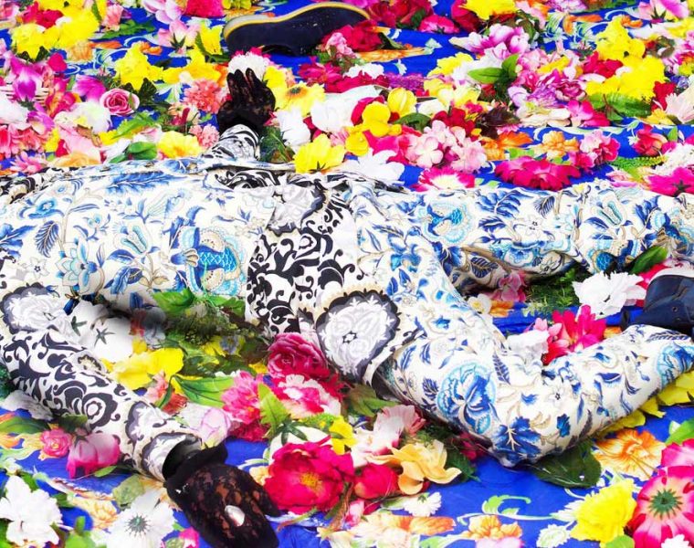 Ebony G. Patterson, Untitled (Among the weeds, plants, and peacock feathers), 2015. Print. Courtesy of the artist and Monique Meloche Gallery, Chicago.