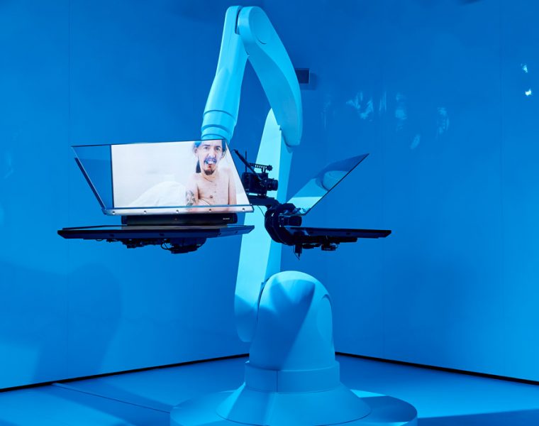 Photo credit: Adina Pintilie, You Are Another Me—A Cathedral of the Body (2022), multi-channel installation, dimensions variable. Courtesy the artist. Exhibition photographer: Clelia Cadamuro.