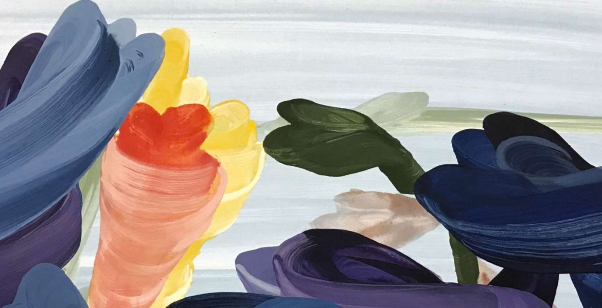 Moje Assefjah, Baharan, 2017, eggtempera on canvas, 65 x 105 cm