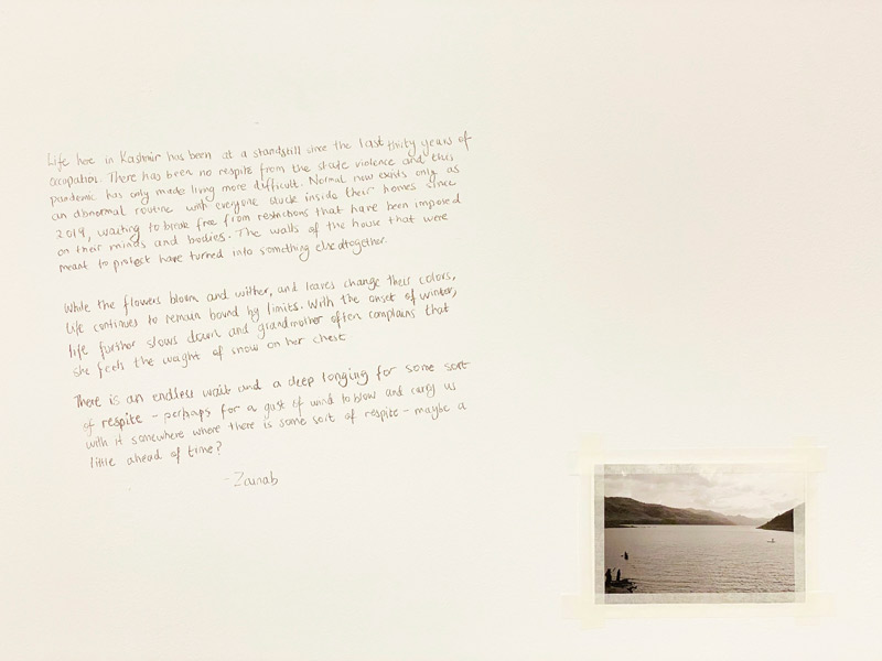 Notations by Zainab and Jaisingh Nageswaran in the exhibition 'Growing Like A Tree: Static In The Air', curated by Sohrab Hura at Ishara Art Foundation, 2021. Courtesy of the artists and Ishara Art Foundation.