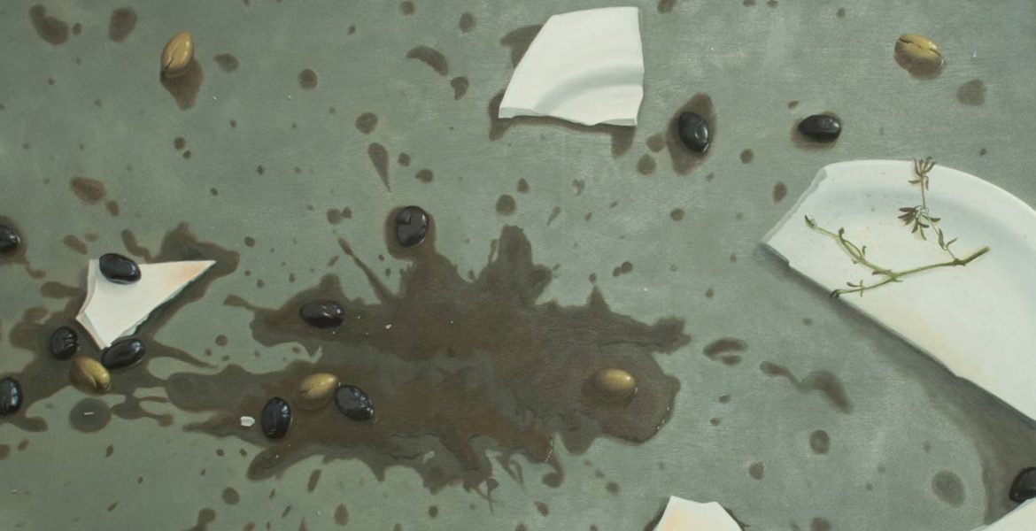 Michael Halak, Cracked Olives, 2018. Oil on canvas, 140 x 100 cm