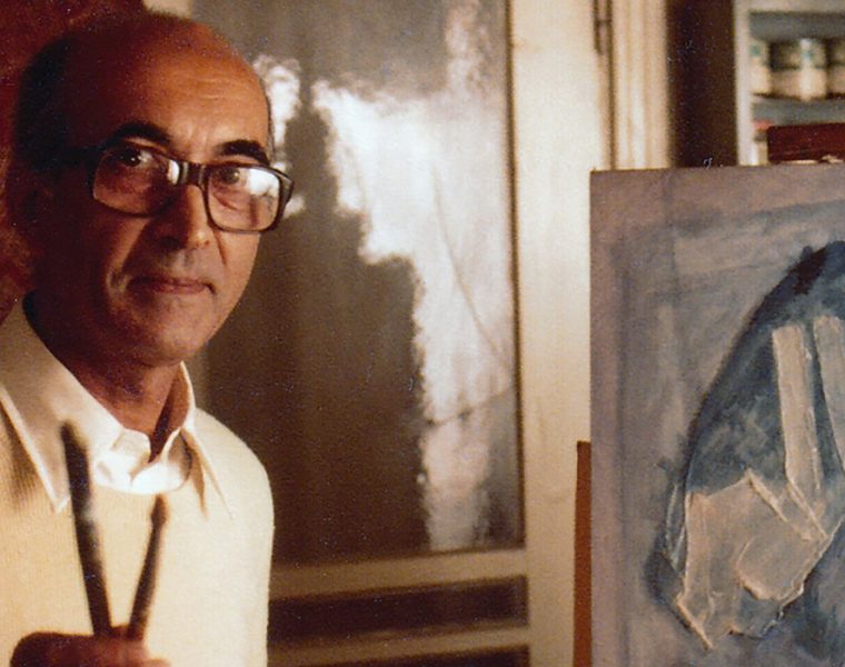 Hammad in the studio. Damascus, 1981.